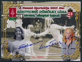 2025 Sákovicsné Dömölky Lídia, a Nemzet Sportolója DEDIKÁLT