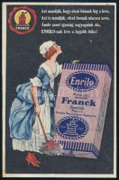 ca 1930 Franck Enrilo kávé reklám címke 11x18 cm