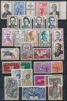 Franciaország 32 klf teljes kiadás, köztük összefüggések, ívszéli értékek is, közepes berakólap mindkét oldalán