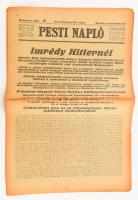 1938 Bp., A Pesti Napló 89. évfolyamának 190. száma, címlapon: Imrédy Hitlernél