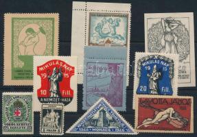 1915-1926 10 dl Régi magyar levélzáró és segélybélyeg