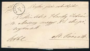 1862 Hivatalos levél / Official cover "RÁGENDORF"