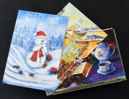 100 db MODERN karácsonyi üdvözlő képeslap / 100 modern Christmas greeting postcards