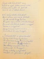 1974 Székelyszentkirály, Laszló D. János válogatott versei, A szerző autográf kézirata 380 kézzel be...