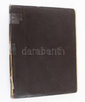 cca 1954-1961 Emlékkönyv rajzokkal, vázlatokkal, összesen kb. 30-40 db ceruzarajzzal, sérült egészvá...