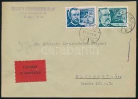 1955 Expressz levél 2 db bélyeggel (speciális ragjegy) / Express cover