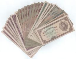1930-1946. 20P - 1.000.000MP (8xklf, 24db), közte 1946. 100.000.000P "P 320 000256" T:VG