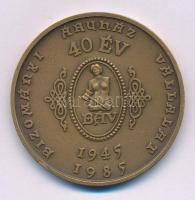 Bognár György (1944-) 1985. "40 éves a BÁV / Mária Terézia" kétoldalas bronz emlékérem (42,5mm) T:AU