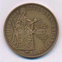 Bognár György (1944-) 1985. "40 éves a BÁV / Mária Terézia" kétoldalas bronz emlékérem (42...