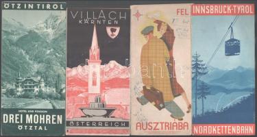 ca 1930 4 db osztrák utazási katalógus, képekkel