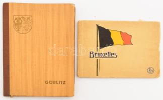 ca 1900-1940 Bruxelles képes füzet, Görlitz 10 db fotót tartalmazó füzet 17x24 cm