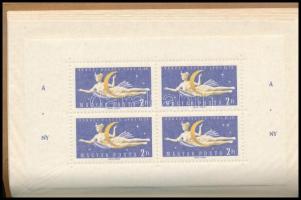 1961 4 Ezüst és 9 Arany kisívsor + 2 Liszt blokk + 9 db ÁNY kisív blokkberakóban (74.000)