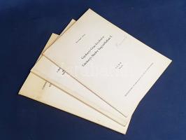 Korompai János (szerk.):  Gárdonyi Géza levelezése Gárdonyi Sándor hagyatékában I-III. [Három füzetben.] (Aláírt.) Eger, 1969-1971. [Ny. n.] 333-358 + [2] p.; 355-387 + [1] p.; 277-323 + [1] p. Egyetlen kiadás. Valamennyi füzet első fedőborítóján Korompai János (1919-1996) egri irodalomtörténész, Gárdonyi-kutató saját kezű aláírása. Füzeteink az Egri Múzeum birtokába került, 1127 tételt jelentő Gárdonyi-levelezés anyagát dolgozzák fel: leveleket, táviratokat, szerkesztőségi iratokat és más dokumentumokat. Az Egri Múzeumba került levélgyűjtemény túlnyomó részének Gárdonyi Géza a címzettje, kisebb része Gárdonyi Géza kézirata. Három füzetünk az egyes tételeket ismerteti. (Különlenyomat az Egri Múzeum 1968., 1969. és 1970-71. évi évkönyvéből.) Fűzve, egységes, feliratozott kiadói borítóban. Jó példány.