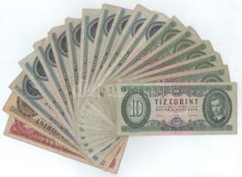 1962-1969. 10Ft (2xklf, 6db) + 1969-1980. 20Ft (3xklf, 10db) + 1983. 50Ft + 1989. 100Ft T:VG, közte pár G