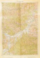 cca 1910 Gyulafehérvár (Alba-Iulia) és környékének katonai térképe, 1 : 200.000, 62x48 cm