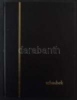 32 fehér lapos, A/4-es Schaubek berakó fekete borítóval, szép állapotban