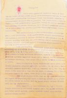 1937-1943 Nagykörösi gazdák közös nyilatkozata, amelyben vállalják, hogy biztosítás helyett maguk fizetik ki egymás kárát, elemi csapások vagy egyéb károsodás esetén számos gazda által aláírt nyilatkozat.