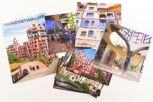 13 db Hundertwasser épület kép és képeslap