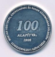 2006. Vegyipari Dolgozók Szakszervezete "VDSZ / Magyar Vegyipari , Energiaipari és Rokon Szakmákban Dolgozók Szakszervezeti Szövetsége - Alapítva 1906" kétoldalas fém emlékérem (42,5mm) T:XF (eredetileg PP)