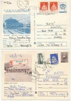 5 db MODERN díjjegyes román sakk levelezőlap, rajtuk sakkjátszmák lépései, kézzel kitöltve, az egyik...