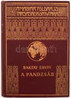 Baktay Ervin: A Pandzsáb. Az öt folyó országa. 76 képpel és 1 térképpel. A Magyar Földrajzi Társaság könyvtára. Bp., [1936]. Franklin, 185 +3 p. + 24 t. (kétoldalas) + 1 térkép (kihajtható). Egyetlen kiadás. Baktay Ervin (1890-1963) orientalista, indológus 1926-1929 között tett hosszabb látogatást Indiában. Személyes benyomásokban gazdag országismertetője India északnyugati régiójáról, az iszlám, hindu és szikh hagyományokat egyaránt őrző Pandzsábról való sűrű leírás. A geostratégiai fontosságú vidéket a második világháború után felosztották, nagyobb része ma az iszlám Pakisztánhoz tartozik. Kiadói dúsan aranyozott kiadói egészvászon sorozatkötésben, kopott borítóval.