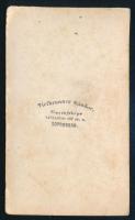 cca 1860-1870 Sopron, a Szent Mihály-templom, keményhátú fotó Tiefbrunner Sándor műterméből (,,Tiefb...