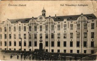 1916 Zilah, Zalau; Református Wesselényi kollégium. Seres Samu kiadása / Calvinist boarding school (b)