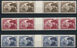 1950 4 db Bem sor ívközéprészes csíkokban