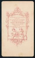 cca 1870 Hölgy és úr egészalakos portréja, vizitkártya Wittmann Nándor (Ferd. Wittmann) komáromi műt...
