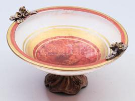 Arte Murano Lean talpas kínáló, címkével jelzett, hibátlan, d: 19 cm, m: 11 cm