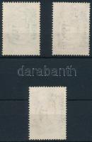 1951 Ötéves terv II. 3 db bélyeg gépszínátnyomattal