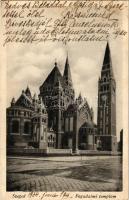 1934 Szeged, Fogadalmi templom + "SZABADTÉRI JÁTÉKOK MADÁCH - AZ EMBER TRAGÉDIÁJA AUG. 4. 5. 6. 11. 12. 14. 15." So. Stpl (r)