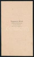 cca 1865 Elegáns úr egészalakos portréja, vizitkártya Rupprecht Mihály soproni műterméből (,,Rupprec...