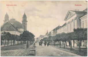 1909 Szatmárnémeti, Satu Mare; Széchenyi utca. Cseplák Bálint kiadása / street (ázott / wet damage)