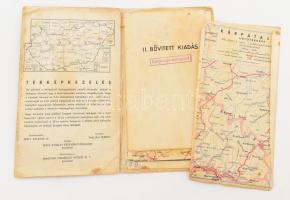 cca 1939 Csonka-Magyarország autotérképe, 1:400.000, a visszatért területek előtti állapotokkal, valamint a visszatért Kárpátalja térképével. II. bővített kiadás, 'Kárpátalja térképével' bélyegzéssel. Kiadja: Shell Kőolaj Rt., főbizományos: Magyar Földrajzi Intézet Rt., borítón sérülések, 43x69 cm és 41x56 cm közötti méretben, Kárpátalja: 23x35 cm