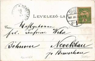 1901 Pozsony, Pressburg, Bratislava; Batzenhäusl / Bimbóház / villa and restaurant. Heliocolorkarte ...