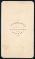 cca 1870 Előkelő úr egészalakos portréja, vizitkártya Borsos és Doctor pesti műterméből, 10,5x6 cm