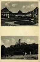 Nagytapolcsány, Topolcany; Továrnicky kastiel, Zámek Podhradie / Tavarnoki (Stummer) kastély, várrom. Jul. Platzko kiadása / castle, castle ruins (EK)