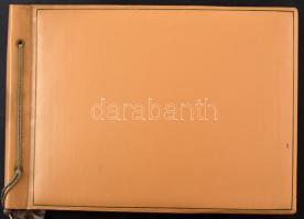 148 db MODERN külföldi város képeslap, régi fűzött fotóalbumba ragasztva / 148 modern foreign town p...