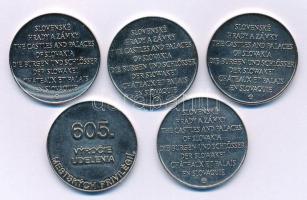 Szlovákia DN(1995) "Szlovákia Várai és Kastélyai" sorozat tagjai tétel, benne 5xklf kétold...