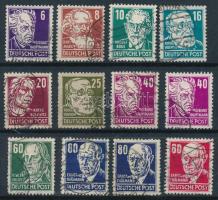 NDK 1952/1953 Arcképek 12 db bélyeg Mi 328-330, 332-334, 336, 338-340 (Mi 332, 333 és 339 vizsgálójellel) (Mi EUR 539.-)