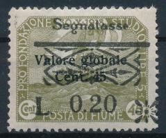Fiume 1921 Portóbélyeg Mi 20 II (Mi EUR 350.-)
