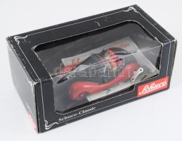 1998 Schuco Radio-Akustico zenélő felhúzhatós német lemezautó, kulccsal, figurával, dobozában, szép állapotban, jelzett.