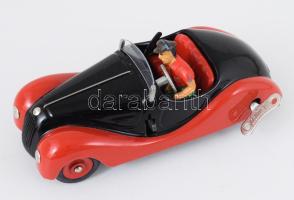 1998 Schuco Radio-Akustico zenélő felhúzhatós német lemezautó, kulccsal, figurával, dobozában, szép ...