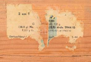 cca 1944 Német II. világháborús katonai láda, fegyverek/lőszer szállítására, fa és fém, korának megf...