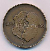 0 Lapis András (1942-) 1984. "MÉE Esztergom - A magyar pénzverés kezdete" kétoldalas bronz emlékérem (42,5mm) T:AU