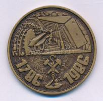 1986. "200 éves a borsodi szénbányászat / 1786-1986" kétoldalas bronz emlékérem (42,5mm) T:UNC