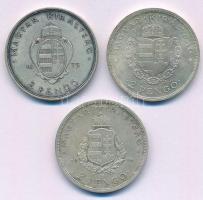 1935. 2P Ag "Pázmány" + 2P Ag "Rákóczi" + 1936. 2P Ag "Liszt Ferenc" - "Pázmány-sor" kapszulában T:AU,XF Hungary 1935. 2 Pengő Ag "Pázmány" + 2 Pengő Ag "Rákóczi" + 1936. 2 Pengő Ag "Liszt Ferenc" - "Pázmány-series" in capsule C:AU,XF Adamo P7.1, P7.2, P7.3, Krause KM#513, KM#514, KM#515