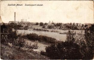 1925 Szatmárnémeti, Szatmár, Satu Mare; Szamos parti részlet, híd, malom. K. J. Bp. 1915/19. / Somes river, mill (Rb)