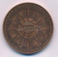 2000. "MÉE köszönti az Államalapítás ezredik évfordulóját" kétoldalas bronz naptárérem (42,5mm) T:AU